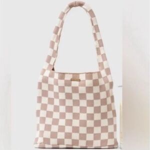 KOPARI Limited Edition Checkered Knit Tote